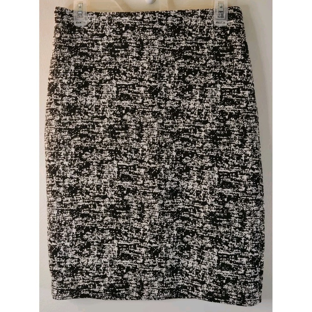 Philosophy Women's Black/White Pencil Skirt Back Zip Career Business Size 4